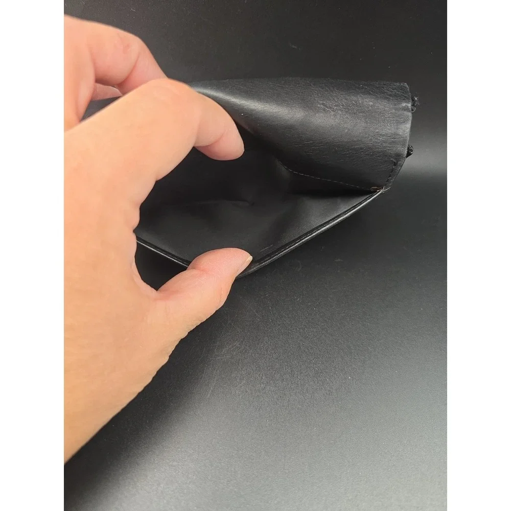 HOBO International Black Leather Wallet Snap Double Zip Organizer Card Holder